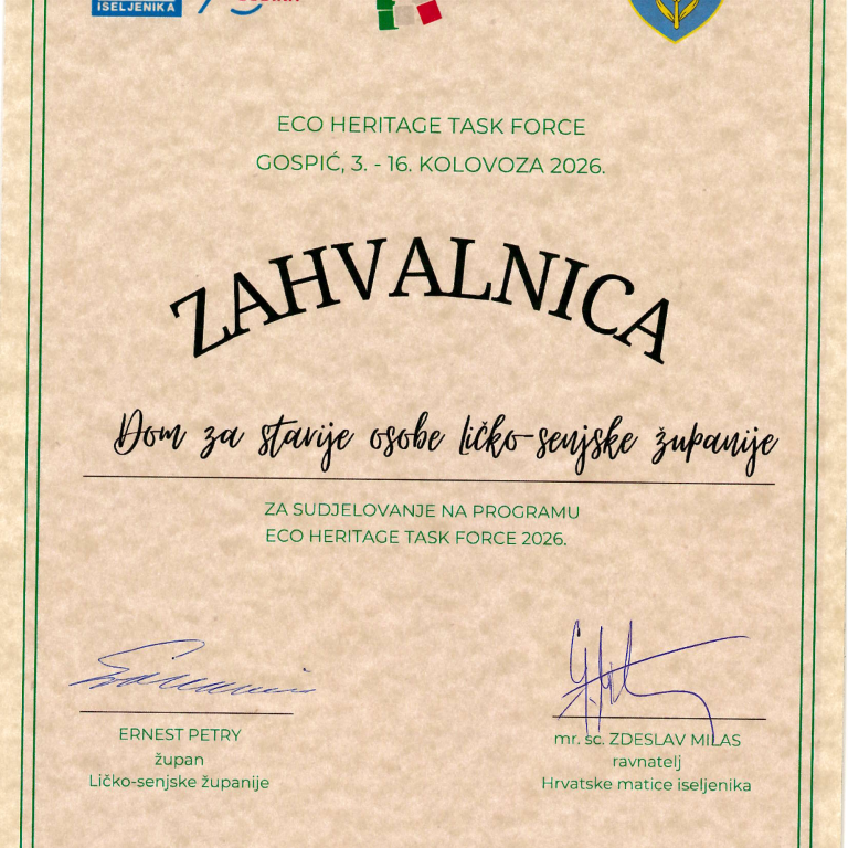 Zahvalnica_1 Zahvalnica - ECO HERITAGE TASK FORCE